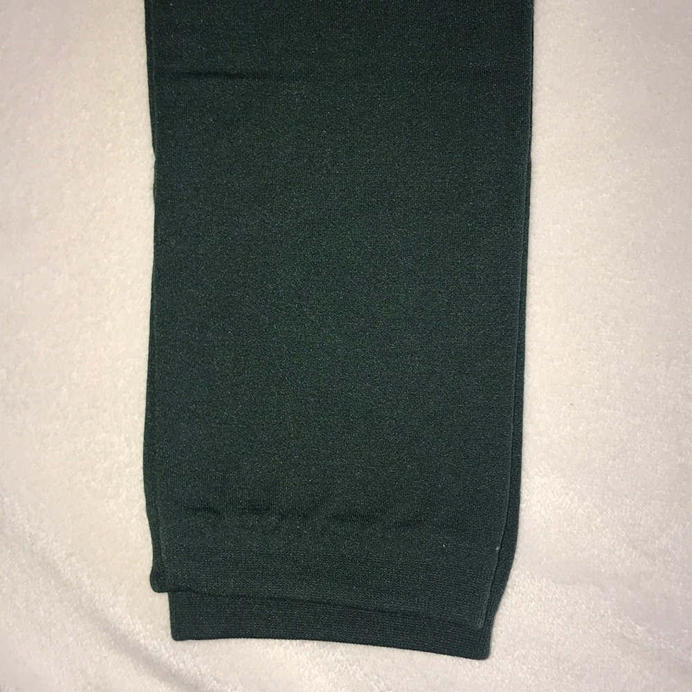 NWOT Fleece Lined Leggings Hunter Green - Picture 3 of 4